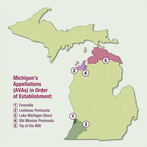 American Viticultural Areas in Michigan