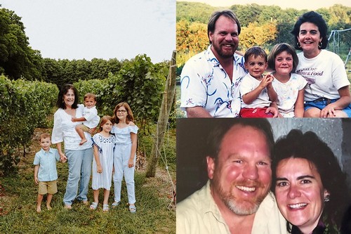 Debbie Simpson with her grandchildren and husband, Bruce Simpson.