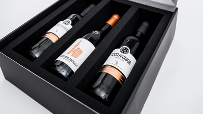 A wine gift set from Good Harbor Vineyards in Lake Leelanau, MI